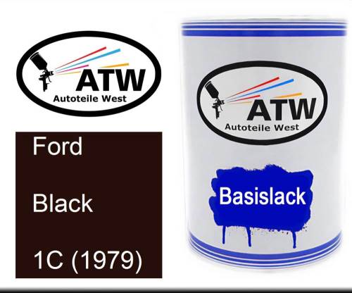 Ford, Black, 1C (1979): 500ml Lackdose, von ATW Autoteile West.